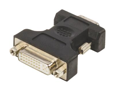 Adaptateur VGA VGA Mâle - DVI-I 24 + 5 broches Femelle Noir
