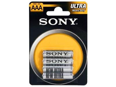 Pack de 4 piles SONY Zink-Chlorid Ultra R03 Micro AAA