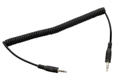 Câble audio stéréo 3,5 mm mâle - 3,5 mm mâle 2.00 m Noir Spiral
