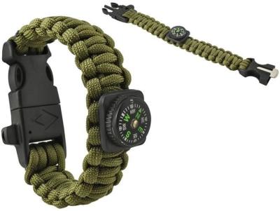 Bracelet Paracorde de Survie Green Army 5 en 1 etanche