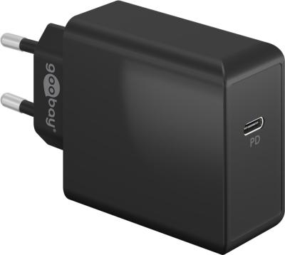 Chargeur Rapide USB-C&#x00002122; PD (65 W) noir Goobay