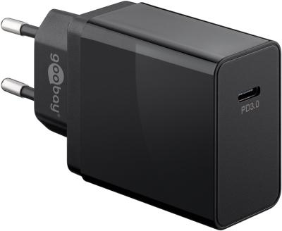 Chargeur Rapide USB-C&#x00002122; PD (25 W), noir Goobay