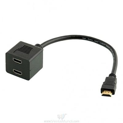 Splitter 2 x HDMI femelle vers Câble HDMI Mâle 30 cm Noir connectique Or