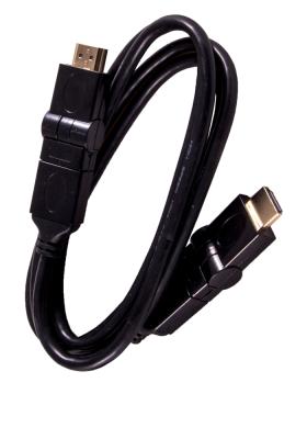 Câble HDMI High Speed V1.4B 4K 1.5 Mètres têtes Rotative à 180° Plaqué or