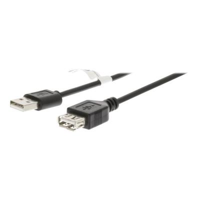 Valueline - Câble USB - USB (M) pour USB (F) - USB 2.0 - 2 m - moulé - noir