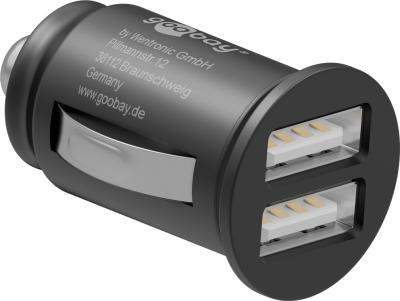 Chargeur de Voiture Dual-USB (12 W) Goobay