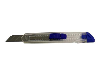 Cutter plastique 15 cm retractable (Bleu)