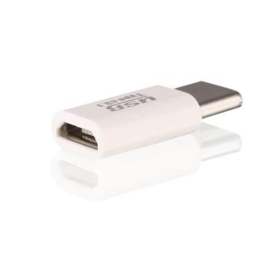 Adaptateur Micro USB vers Micro USB Type C 3.1 blanc