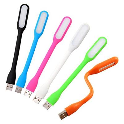 Mini-Lampe USB 2.0 Flexible 6 x LED Silicone pour Notebook couleurs aléatoires