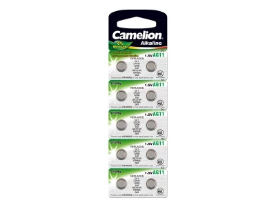 Pack de 10 piles Camelion Alcaline AG11/LR58/LR721/362 0% Mercury/Hg