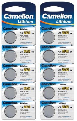 Pack de 10 piles Camelion Lithium 3V CR2032