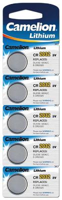 Came CR-2032 Piles bouton au lithium 3.0 V Lion, 5s-blister