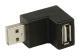 Adaptateur USB 2.0 Coudé à 270° A mâle - Une Femelle Noir