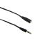 Câble audio stéréo Flat (Plat) Extension 3,5 mm mâle - 3,5 mm femelle 3.00 m Noir embout Or