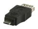 Adaptateur USB 2.0 Micro A mâle - USB A Femelle Noir