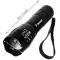Lampe de poche USB T6 L18368 Aluminium noir Rechargeable + Chargeur + Accu 2800Mah Trizand