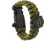 Bracelet Paracorde de Survie Green Army 5 en 1 etanche